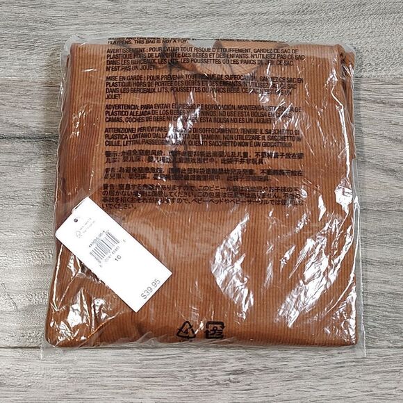 New With Tag Girls Gap Teen Size 10 Ribbed Brown Short‎ Sleeve Turtleneck - Picture 7 of 8